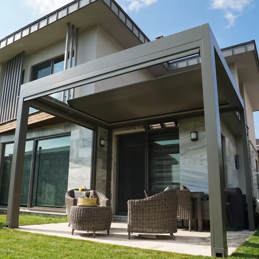 Bioklimatik pergola ve pergola uygulaması