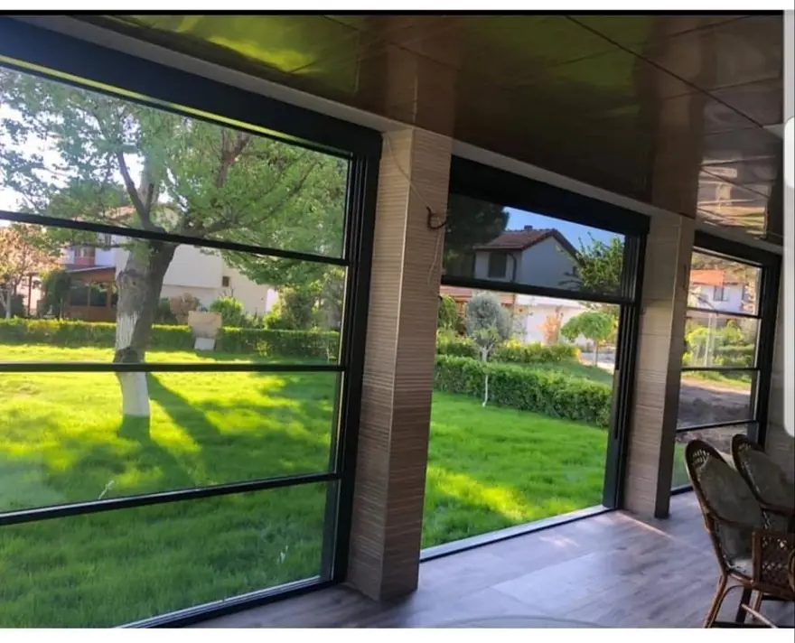 Giyotin cam ve zip perde uygulaması